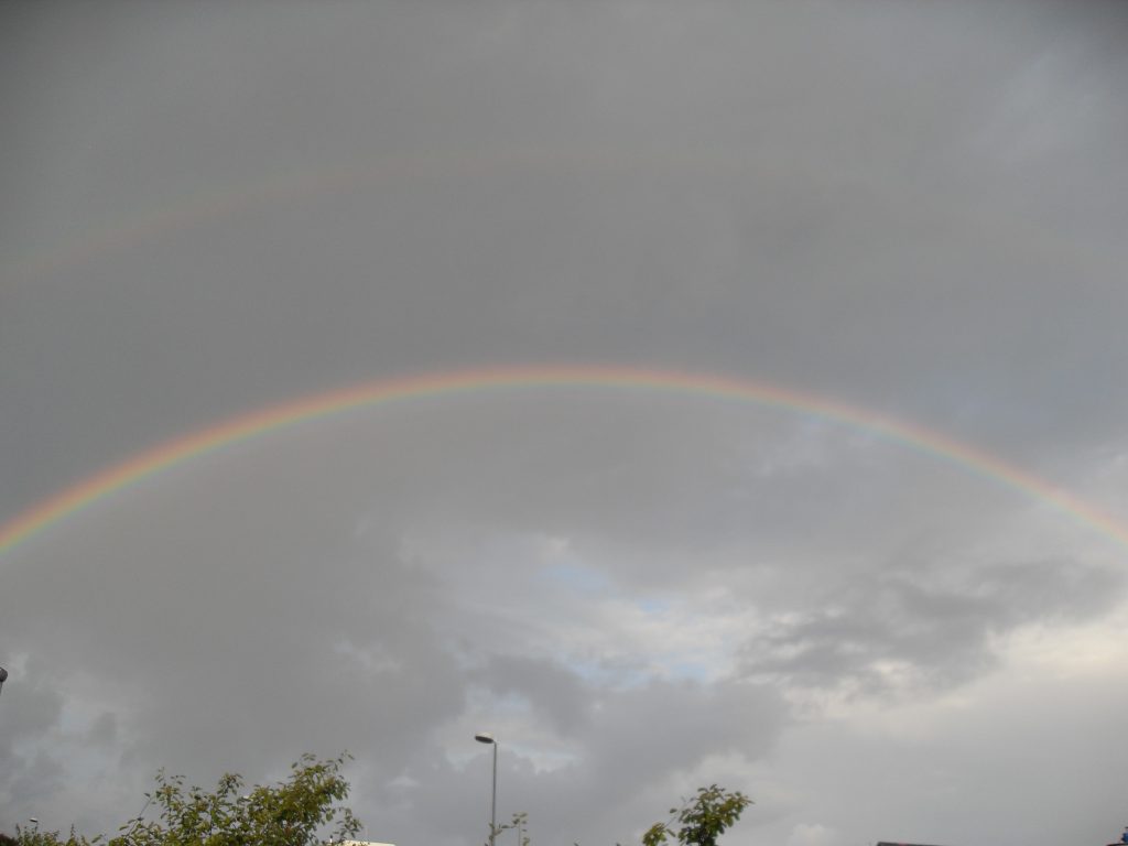Doppelter Regenbogen über dem Ruhrtal